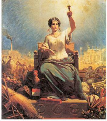 Frantzia mundua argitzen, XIX. mende amaierako frantses nazionalismoaren irudi mitikoa.<br><br>